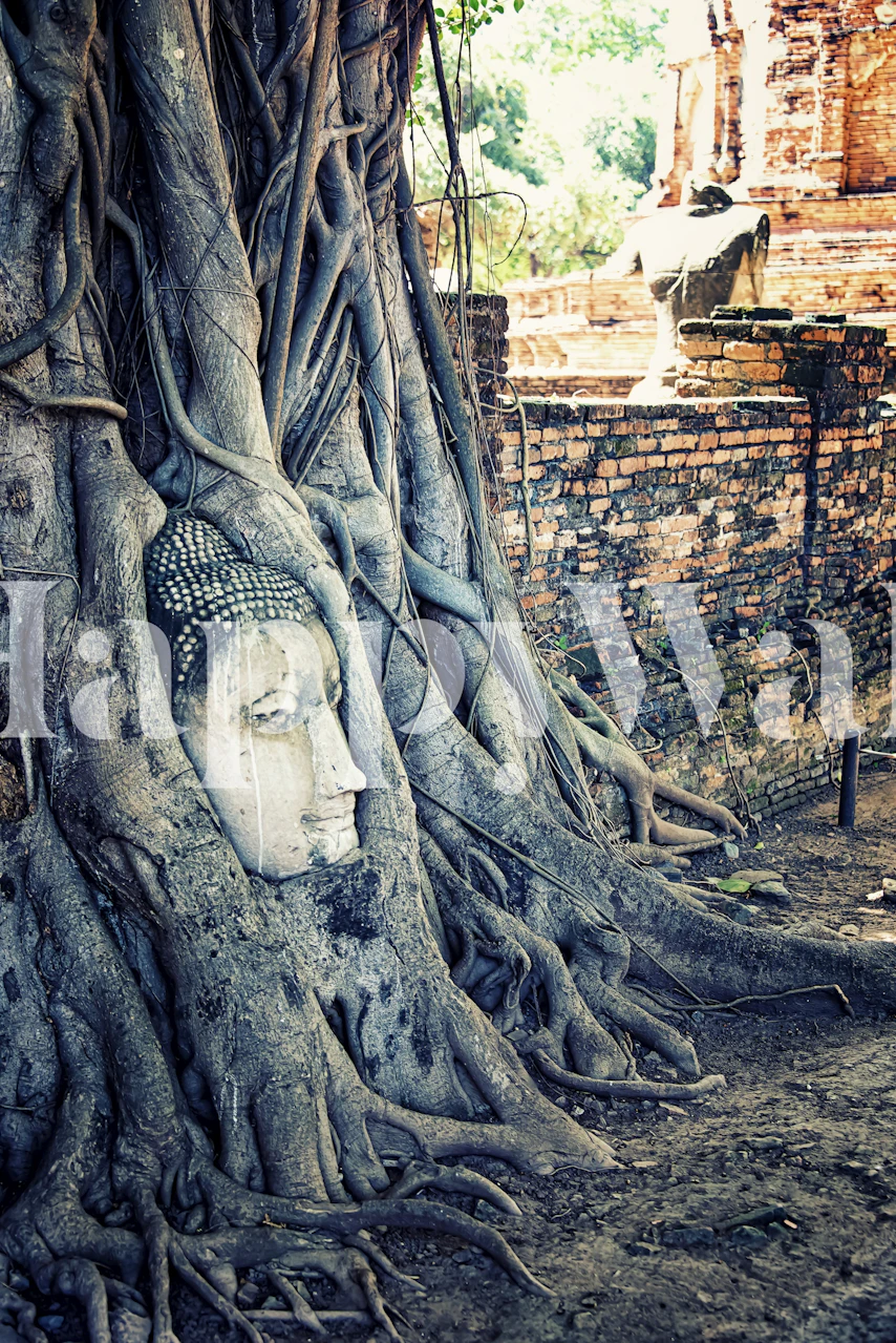 Fond d'écran Ayutthaya Temple dans une pièce décorée