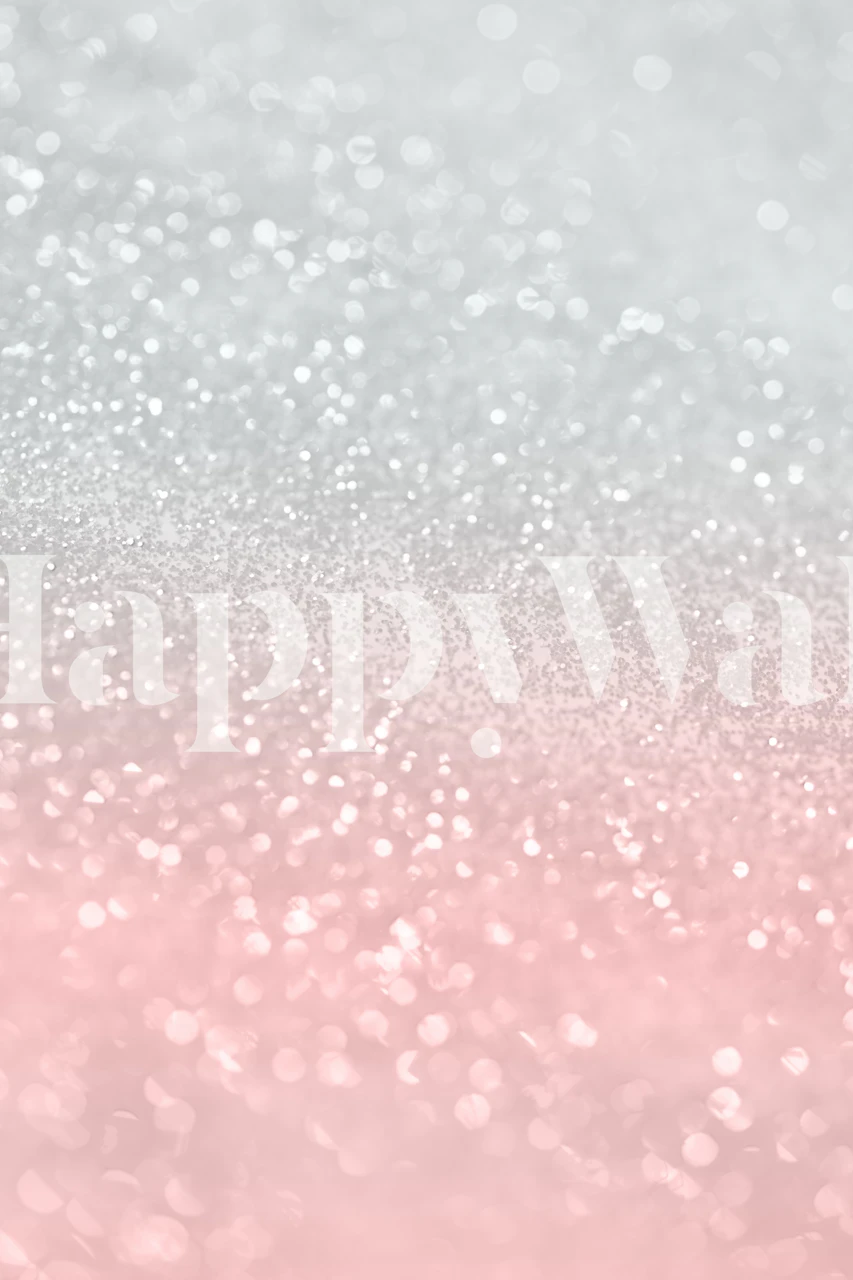 Blush gray glitter ombre wallpaper with sparkling texture