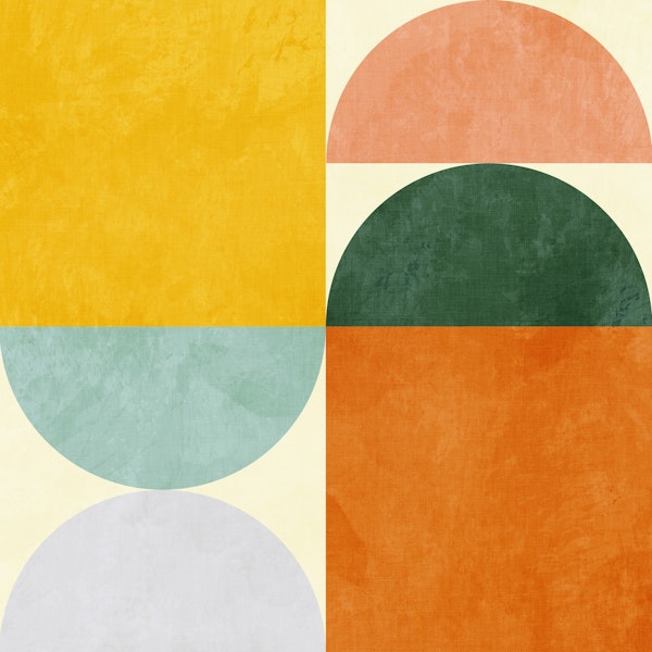 colorful checkers mid century modern