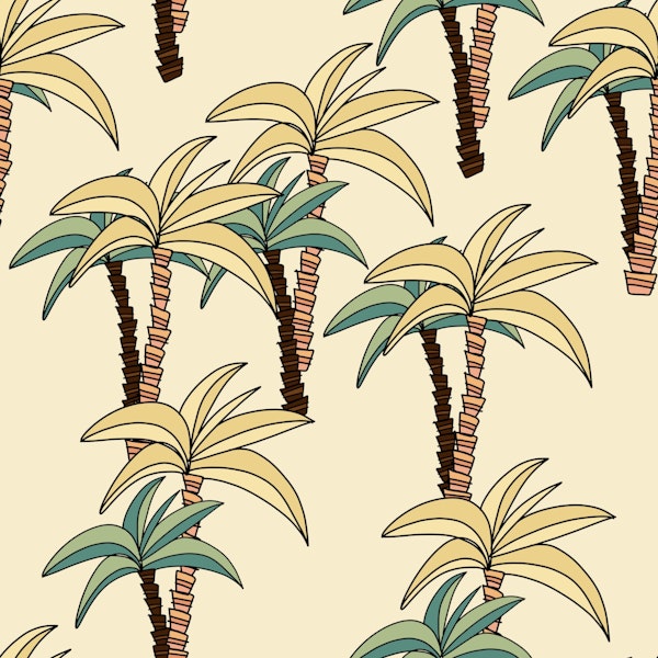 Retro Palm Trees Pattern 2
