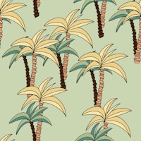 Retro Palm Trees Pattern 3 carta da parati