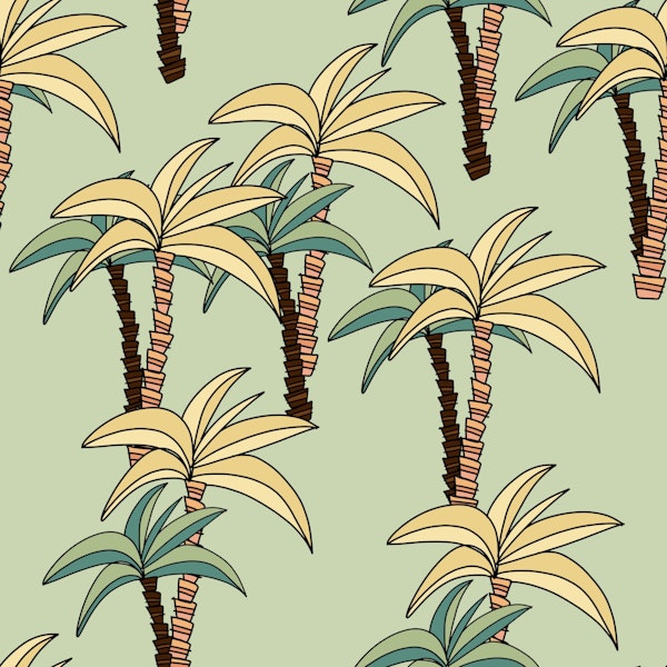 Retro Palm Trees Pattern 3