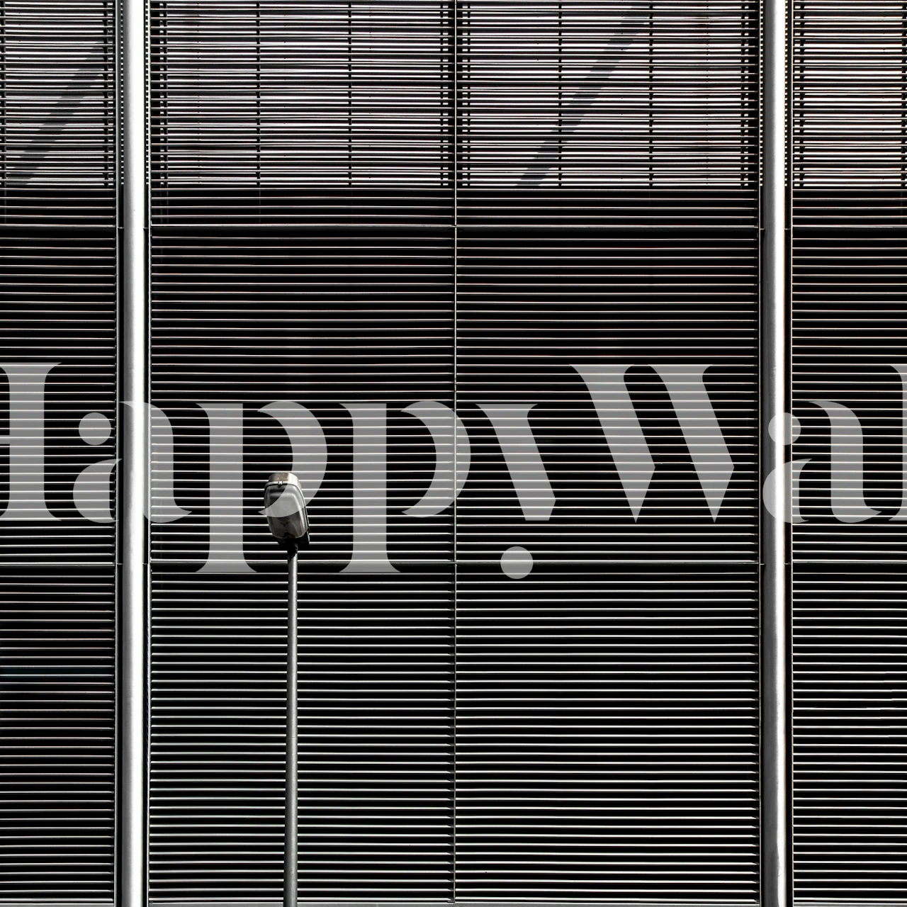 Abstract symmetrical pattern of metal blinds wall mural