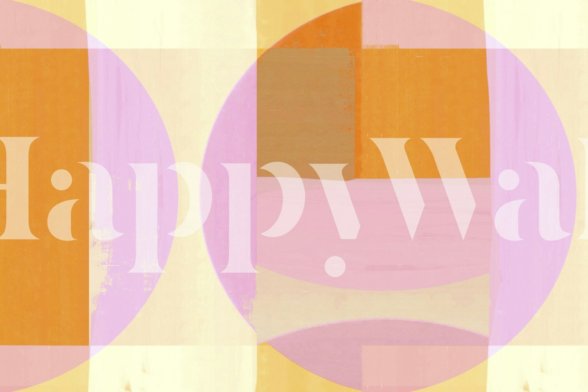 Abstract pink and orange geometric shapes wallpaper