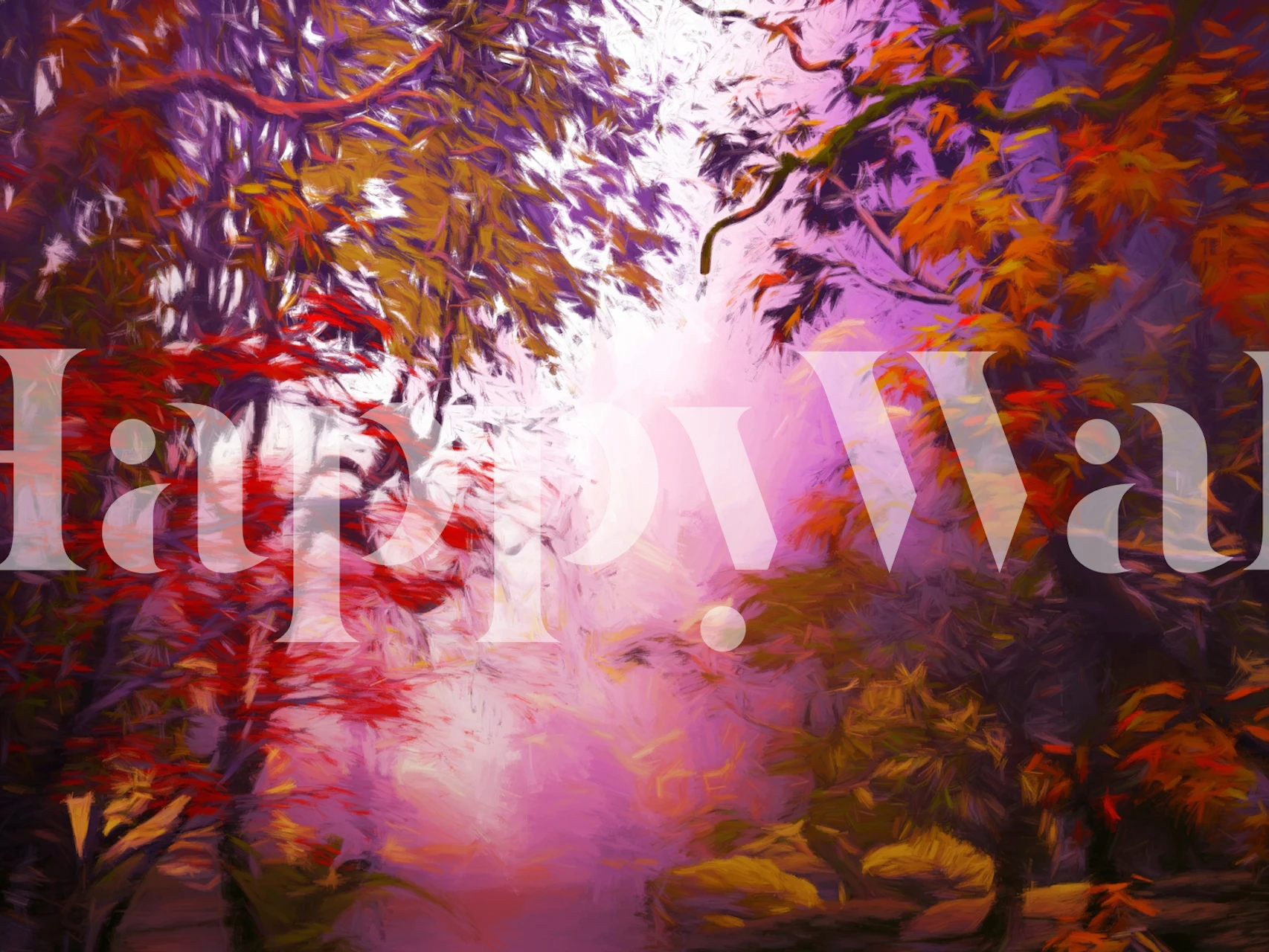 Enchanted Woods wallpaper in a room