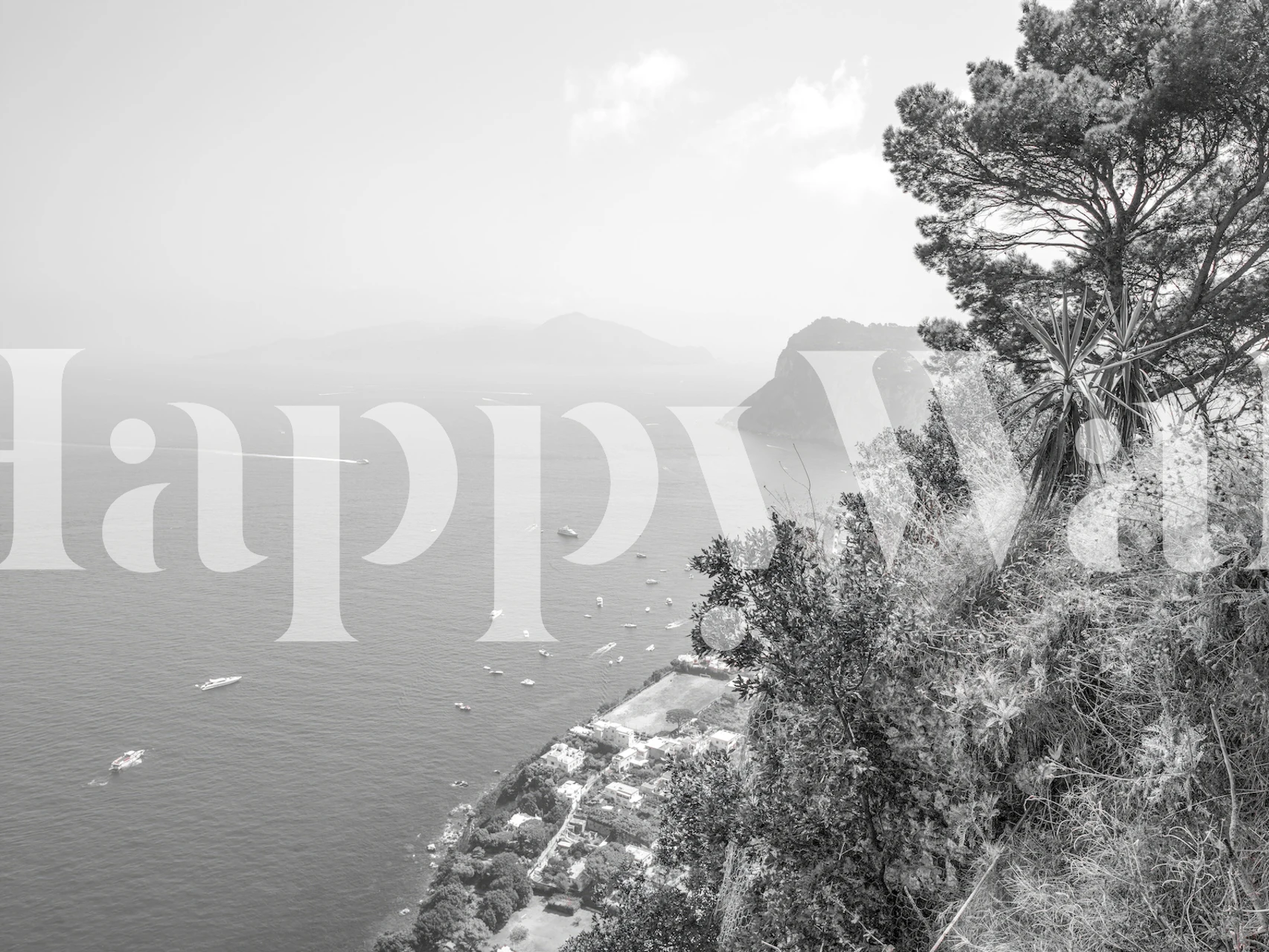 Gulf of Naples wallpaper in a room