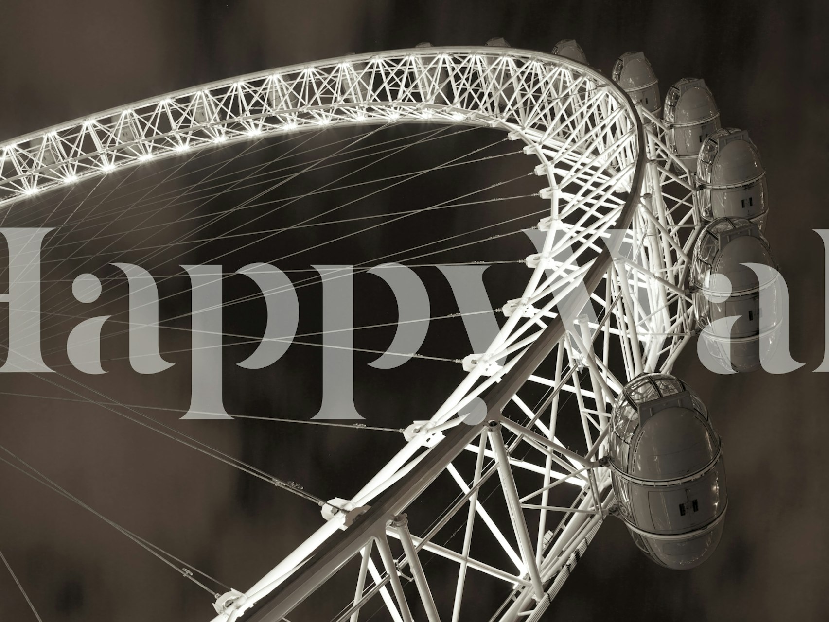 London Eye-tapet i et stilfuldt rum