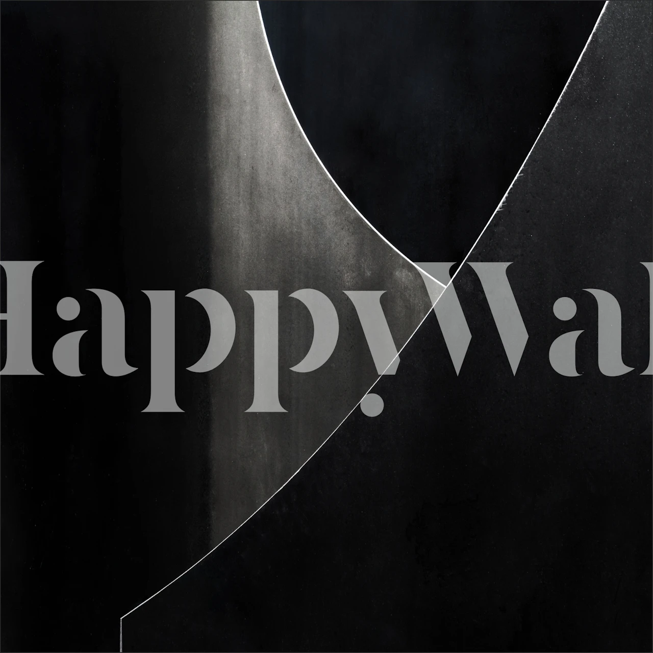 Abstract geometric shapes in black and white Ypsylon wall mural