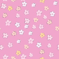 Cute Retro Daisies Pattern 3 carta da parati