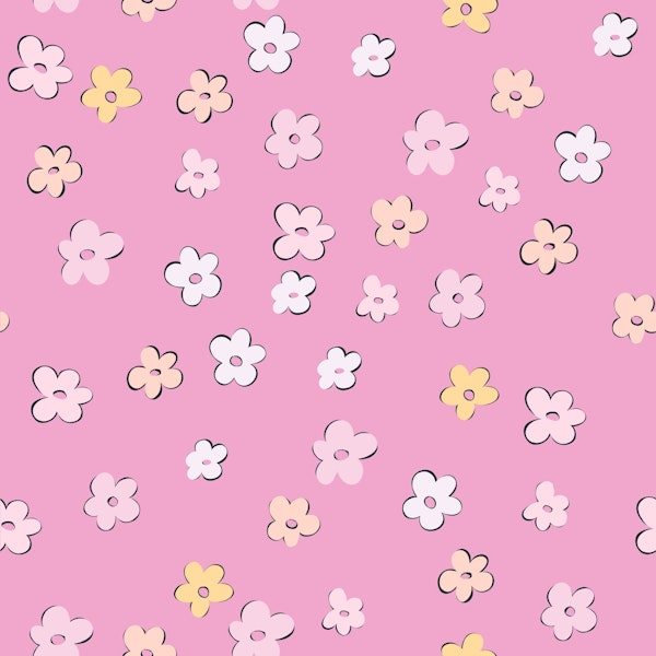 Cute Retro Daisies Pattern 3