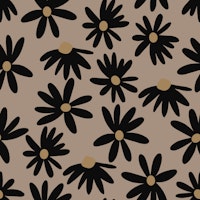 Retro Summer Night Daisies Pattern 2 ταπετσαρία
