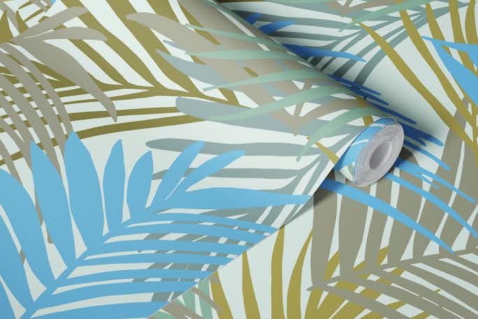Summer Palm Jungle Pattern 3wallpaper roll