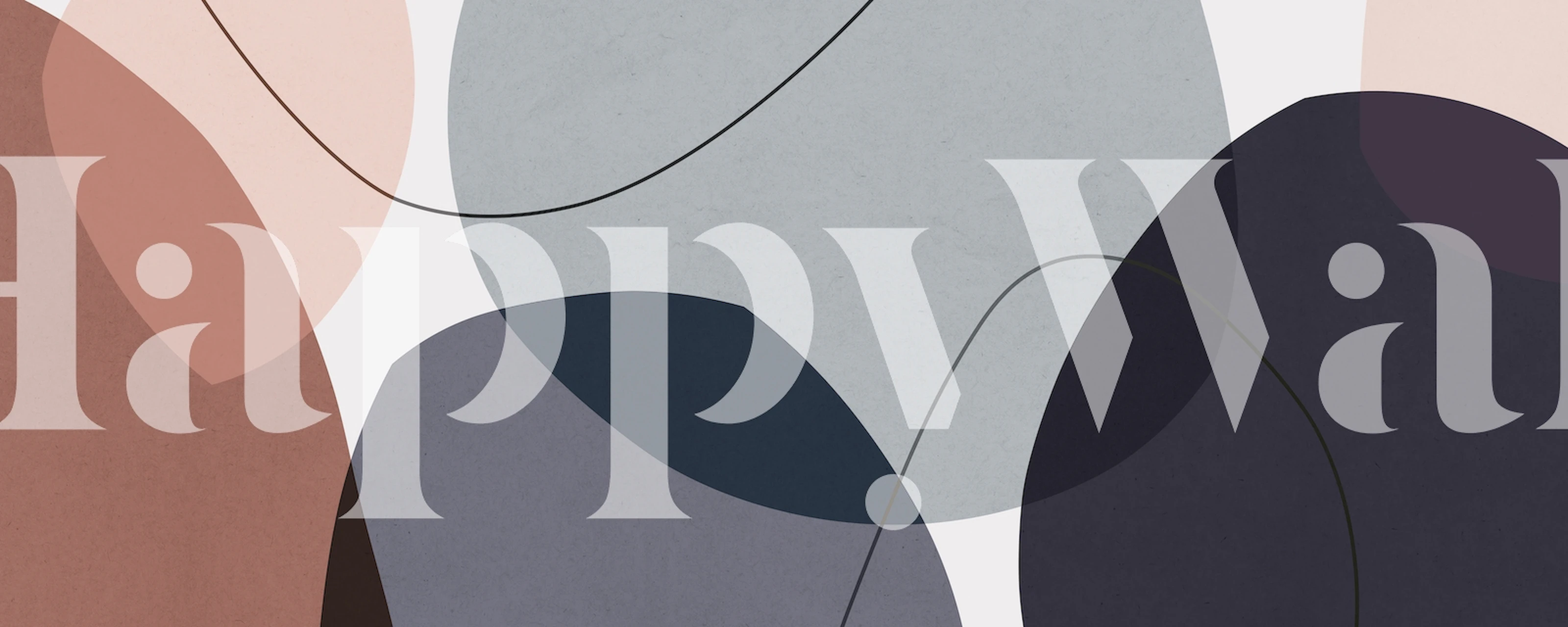 Soft rounded shapes in muted colors like pink, blue, and gray wallpaper