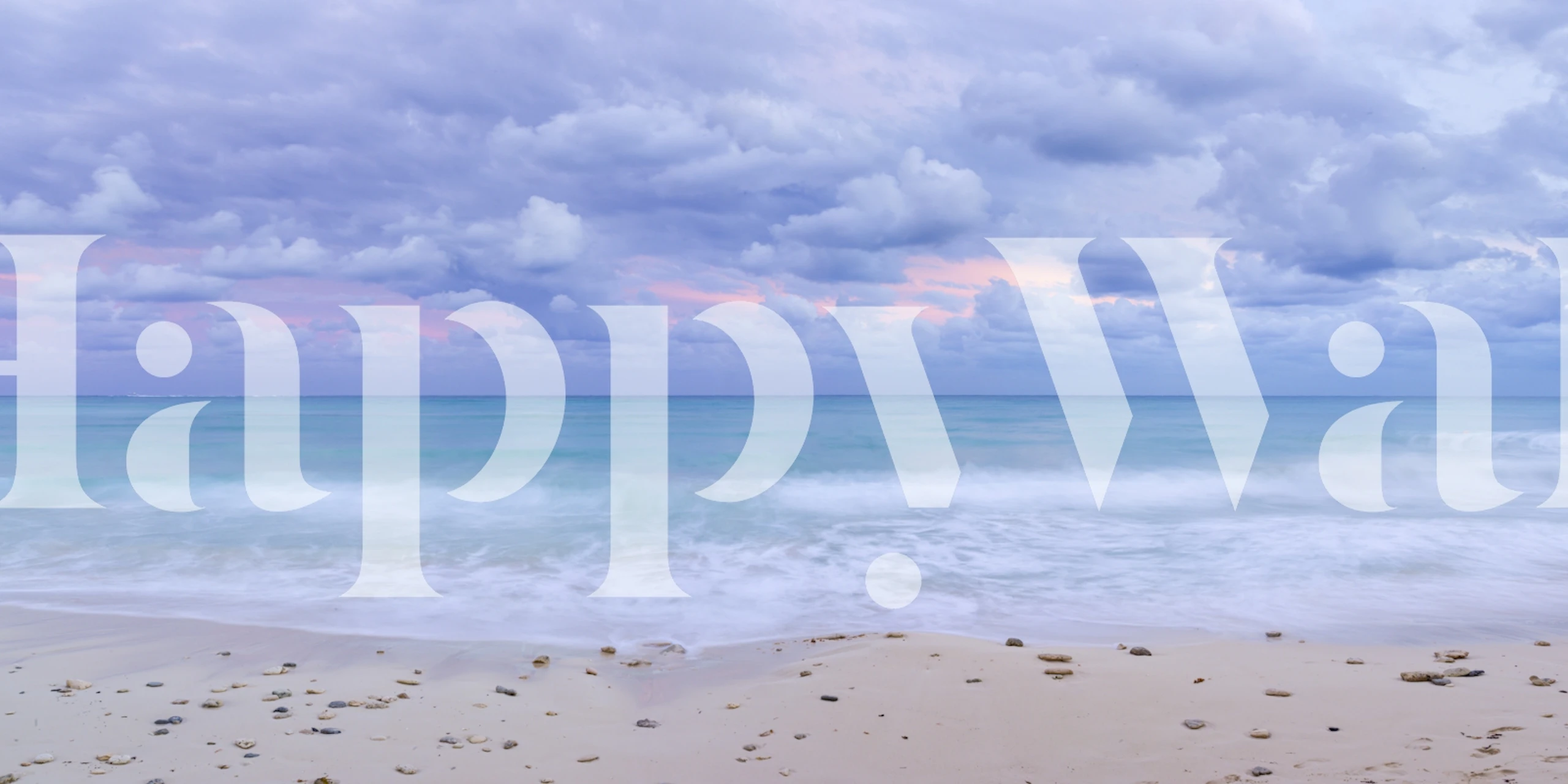 Coastal wallpaper design in a room