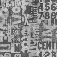 Grunge Typography Urban Style With Letters And Numbers In Neutral Grey tapete