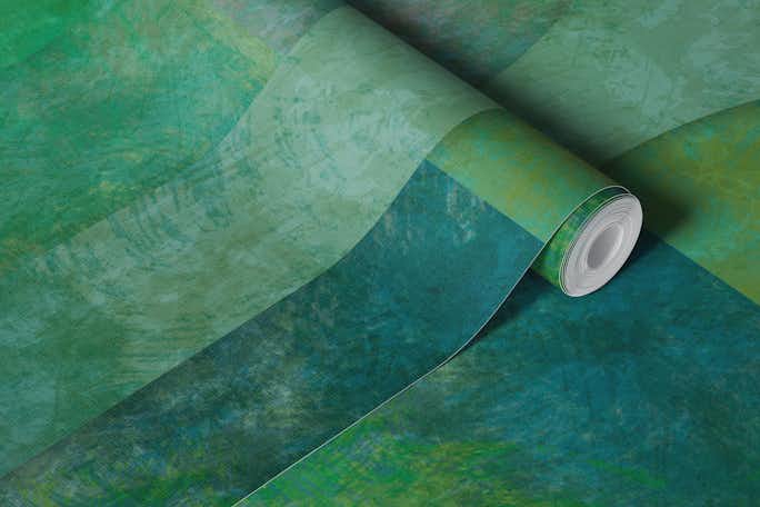 green art deco archeswallpaper roll