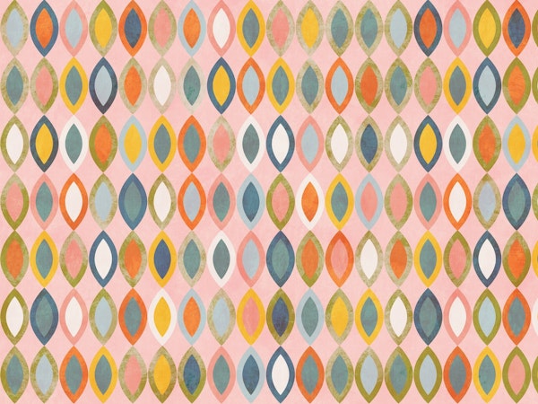 geometric art deco pink