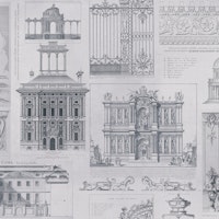 Classic Architecture Pattern Grey papel pintado