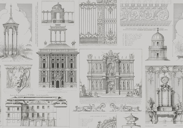 Classic Architecture Pattern Grey Beige