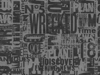 Urban Style Grunge Typography With Letters And Numbers Neutral Grey tapete