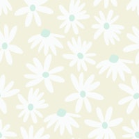 Pastel Retro Summer Daisies Pattern 1 papel pintado