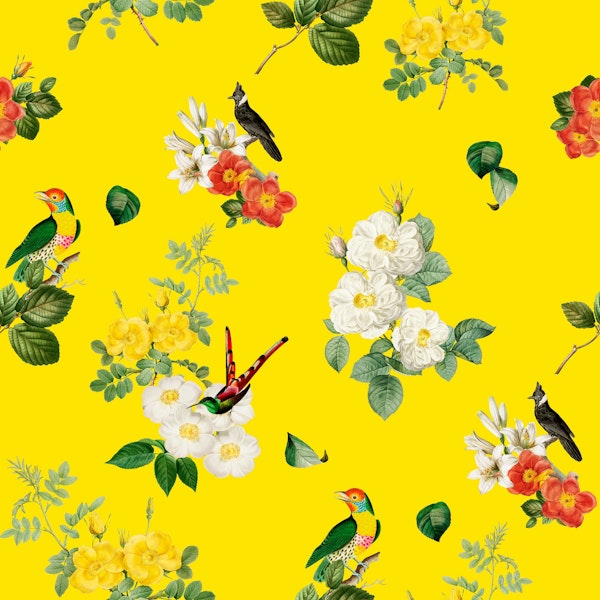 Tropical Bird Garden Vintage