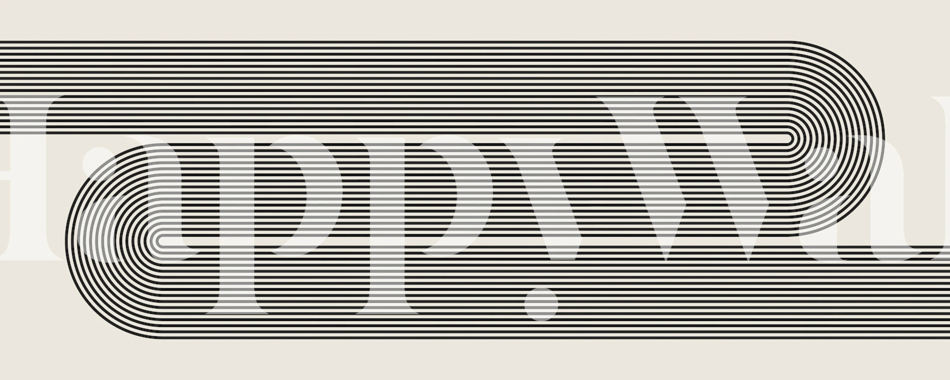 Lines and circles wallpaper in a room