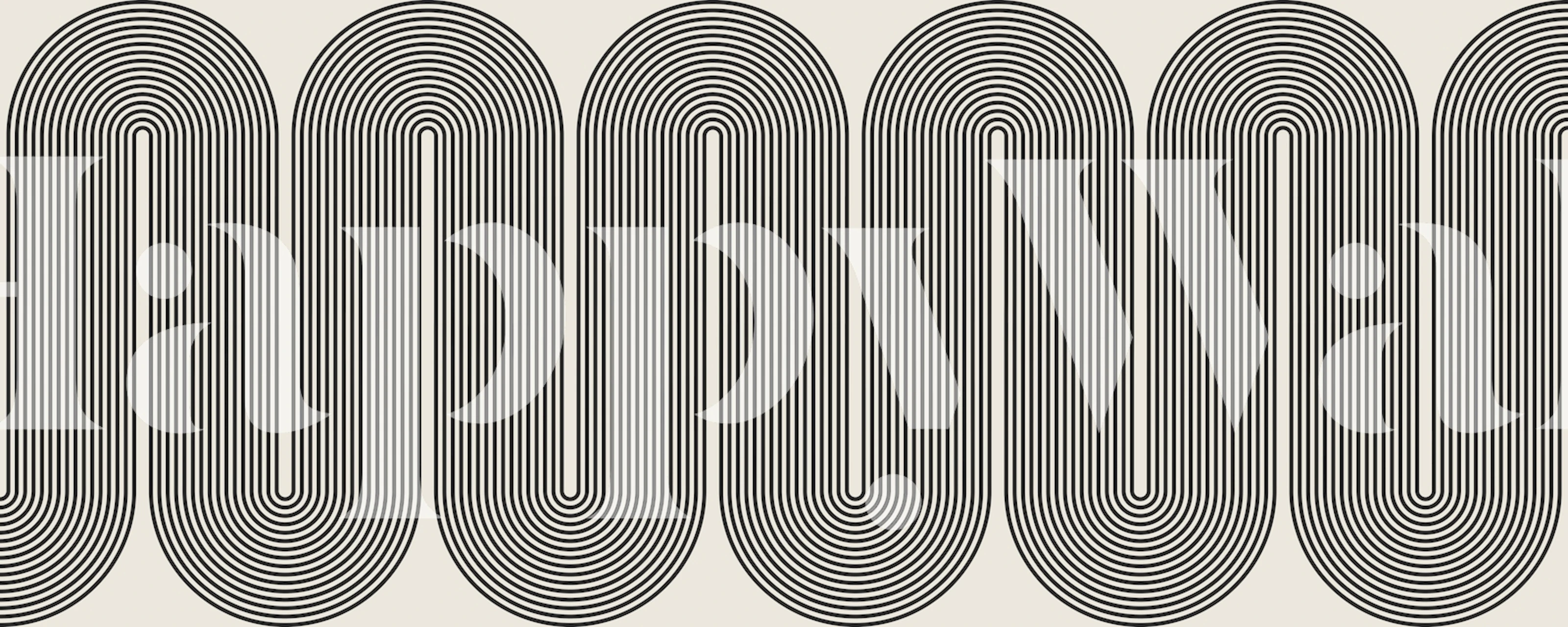 Papel tapiz Lines and Circles 6 en una habitación moderna