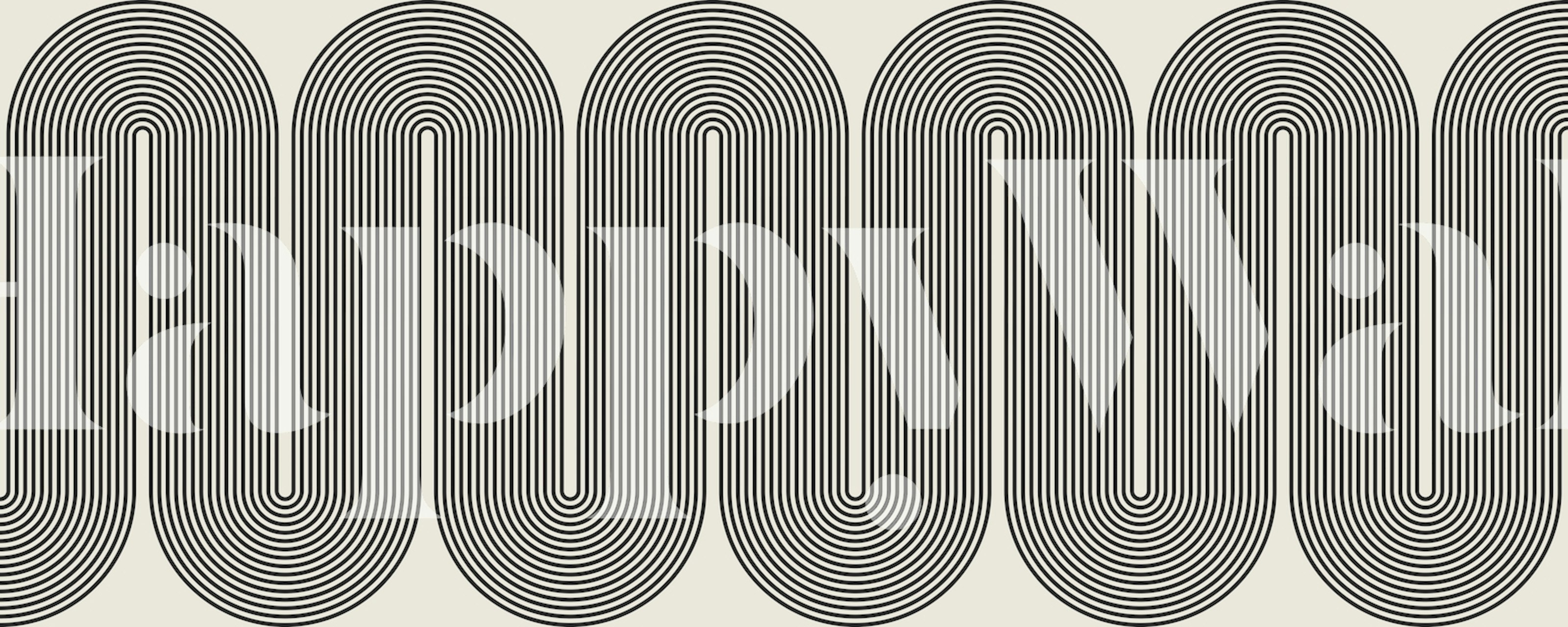 Lines and Circles 6 wallpaper in a modern room