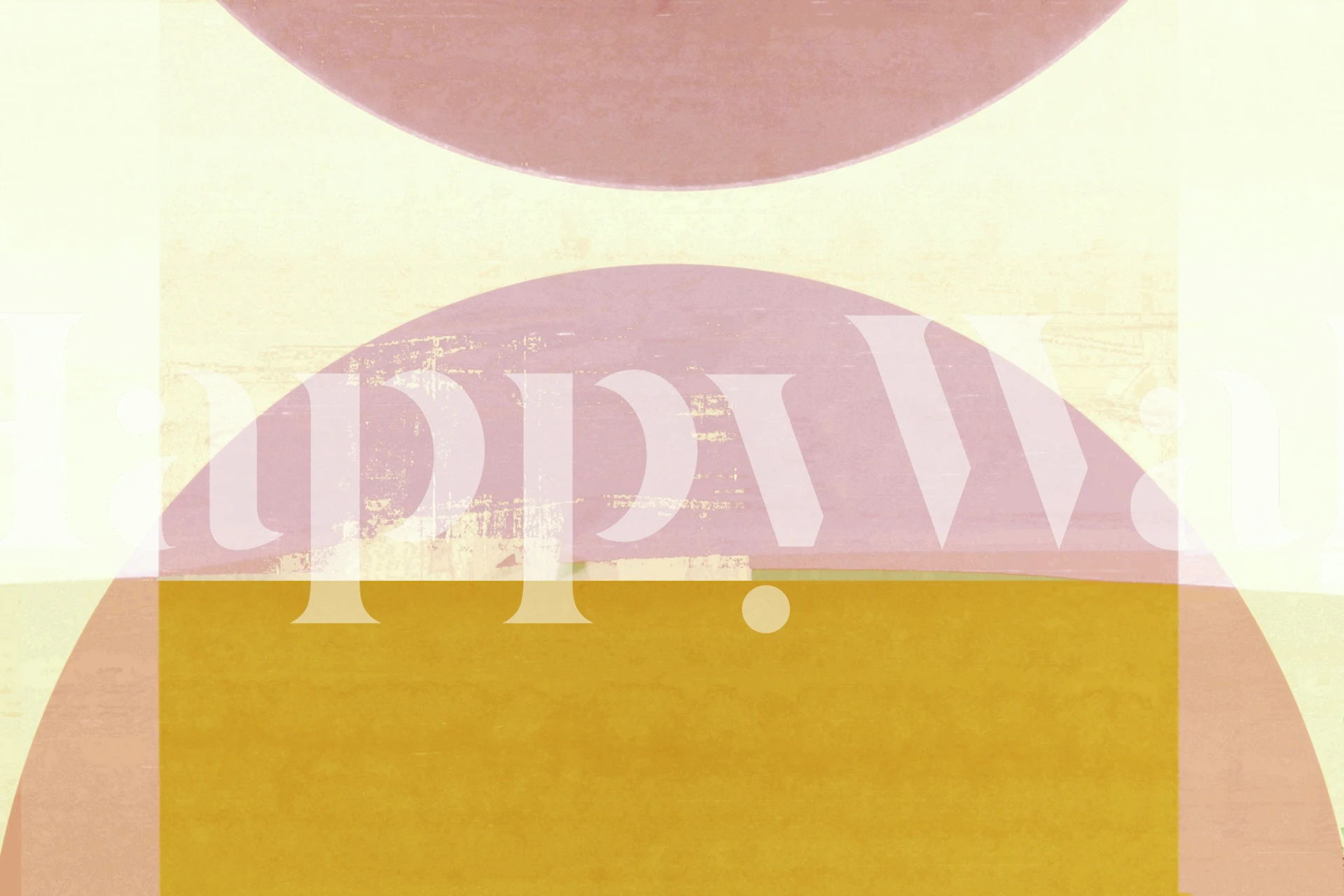 Warm Bauhaus Grunge wallpaper in a room