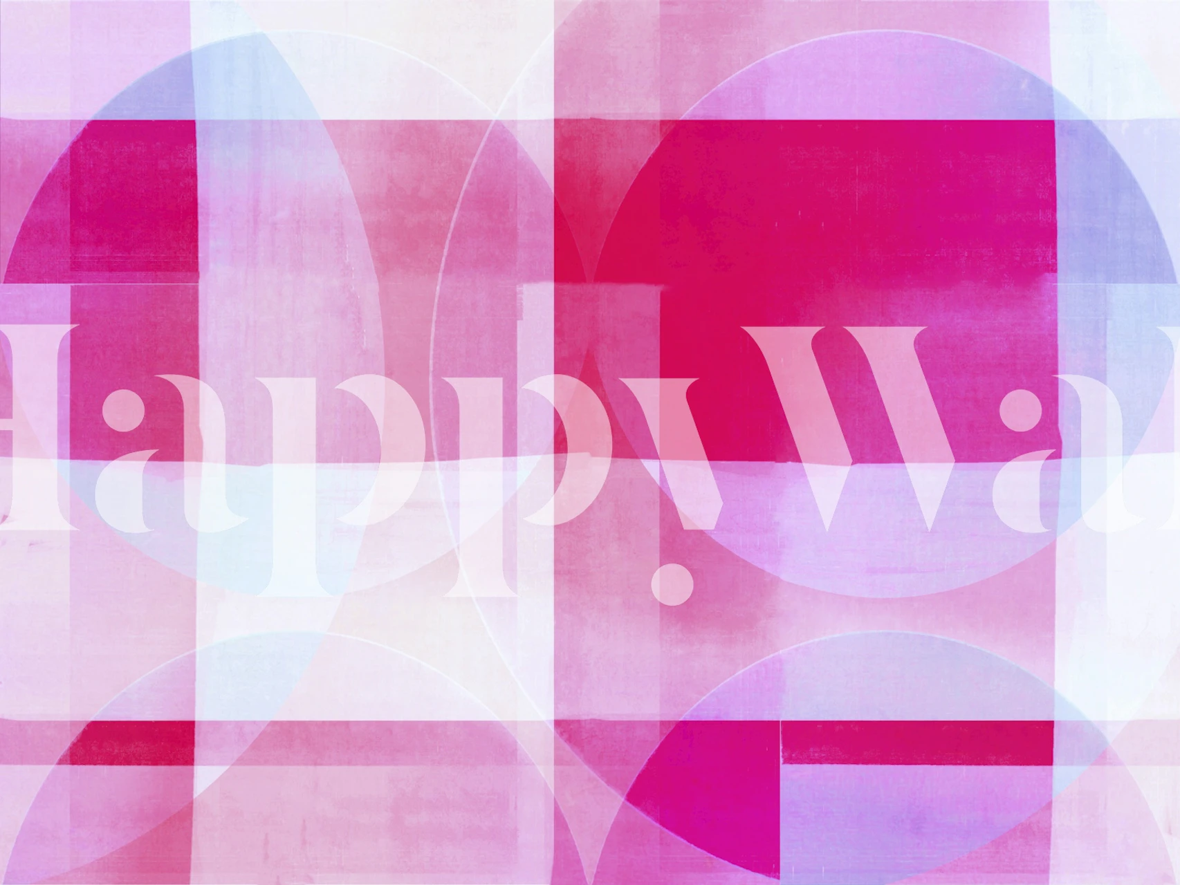 Magenta Shapes wallpaper in a modern room