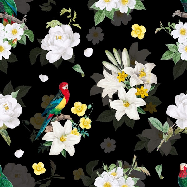 Floral Parrot's Garden Dark