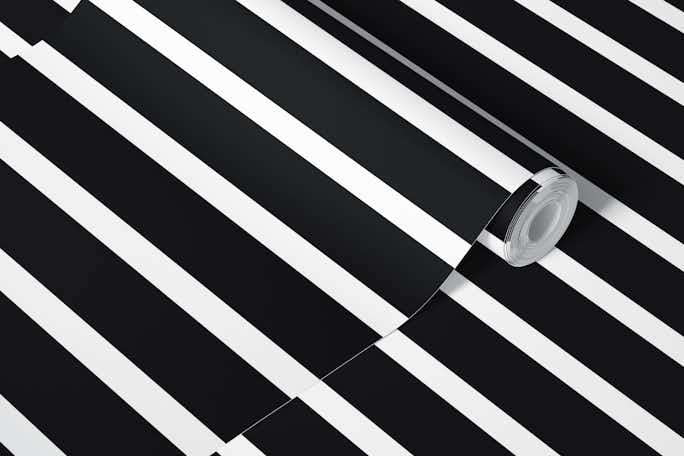 Black And White Stripe Pattern Horizontalwallpaper roll
