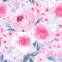 Spring bouquet in pink and blue carta da parati