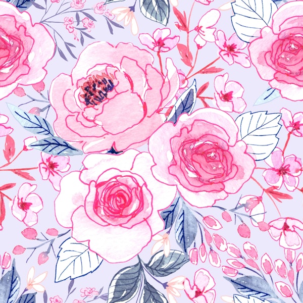 Spring bouquet in pink and blue