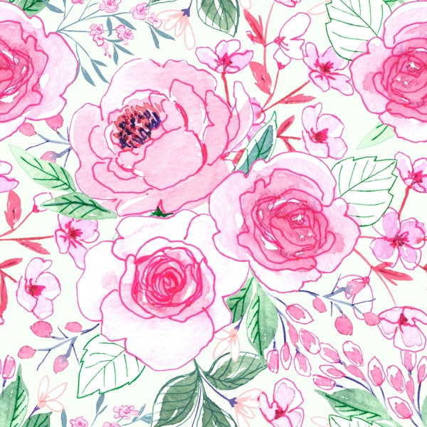 Spring bouquet in pink and green