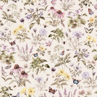Herbs Butterflies and Wildflowers Garden carta da parati