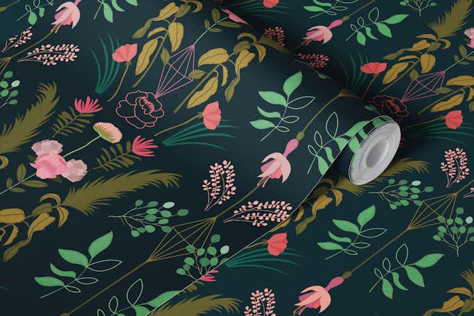 Art Deco Floralswallpaper roll