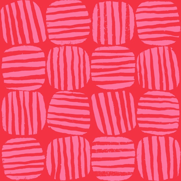 Striped Circle Squares Pink