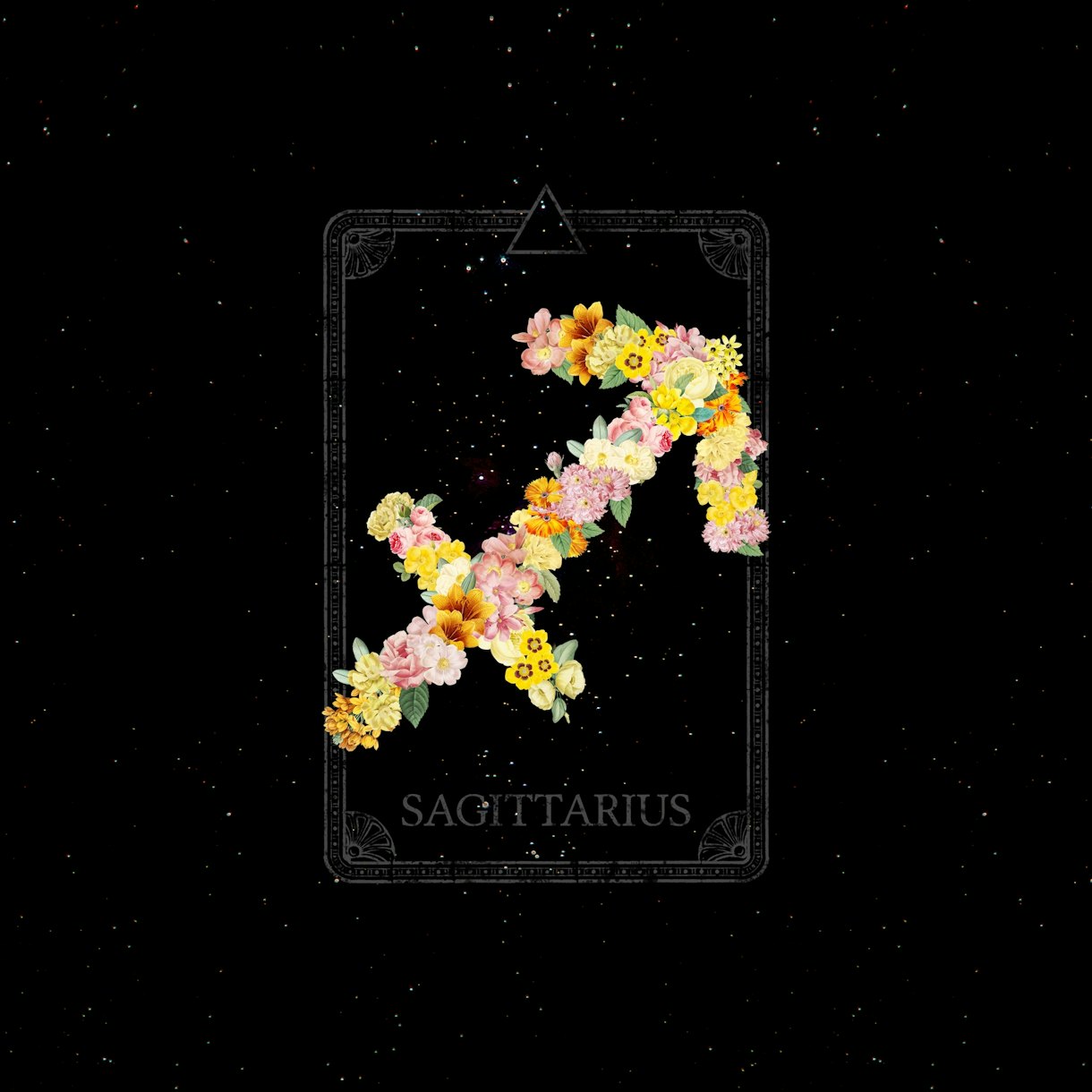 Floral Zodiac Sign Sagittarius Wallpaper Buy Now on Happywall
