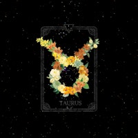 Floral Zodiac Sign: Taurus ταπετσαρία