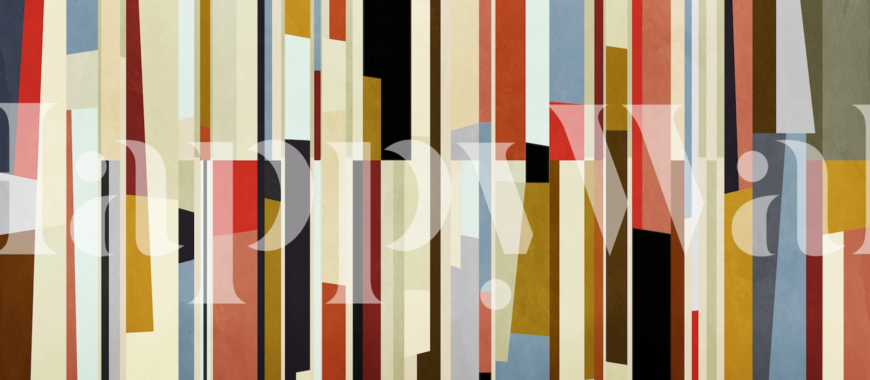 Papier peint Colored Pieces 24 présenté dans une pièce