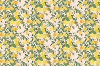Lemon Tree on Pink Mural wallpaper