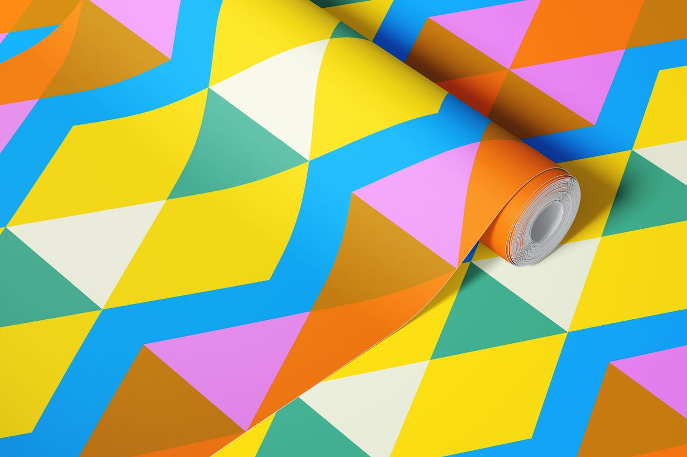 Miami Vibes Pattern wallpaper roll