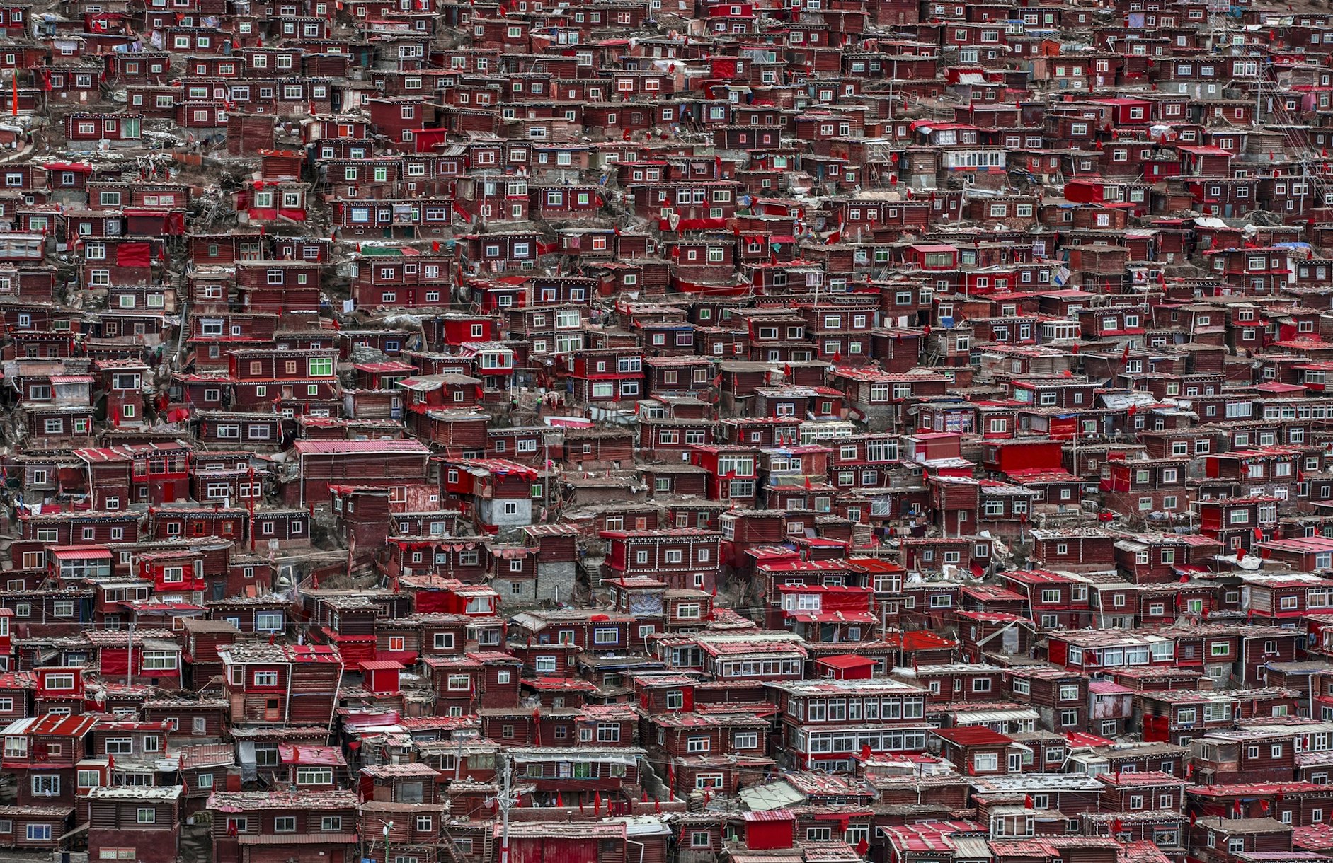 Red Houses Wallpaper | Happywall.com