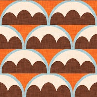 Mid Century Damask Bud Blue tapete