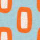 Mid Century Oval Blue-Orange