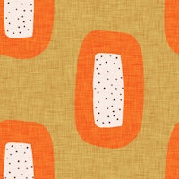 Mid Century Oval Copper-Orange carta da parati