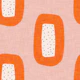 Mid Century Oval Pink-Orange