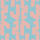 Mid Mod Geometric Tracks Blue-Pink